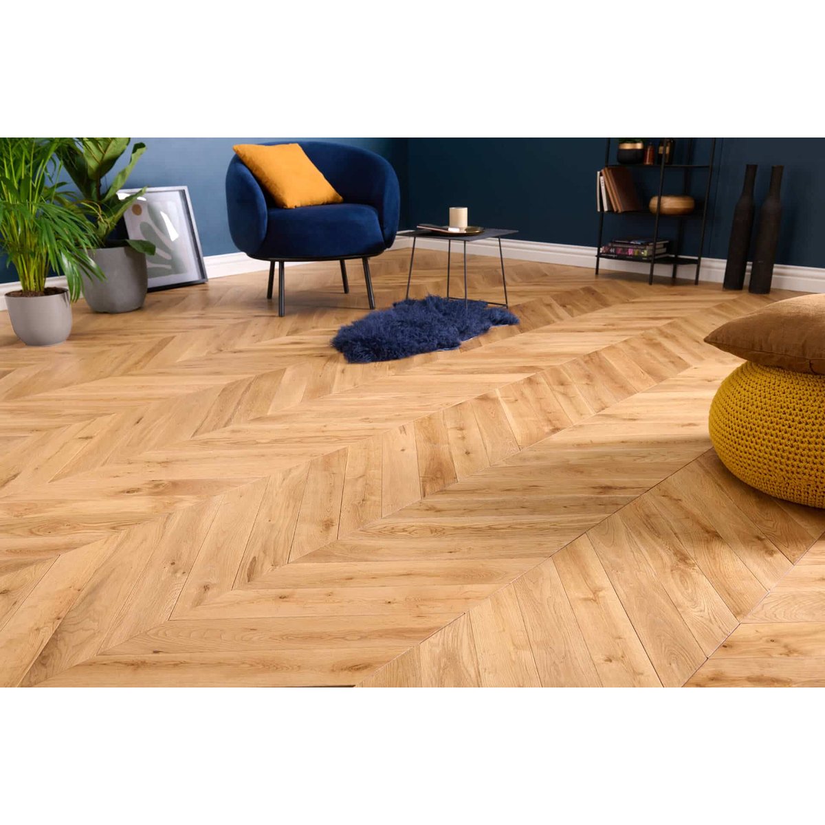 Parquet massif Point de Hongrie chêne - Larg. 9 cm