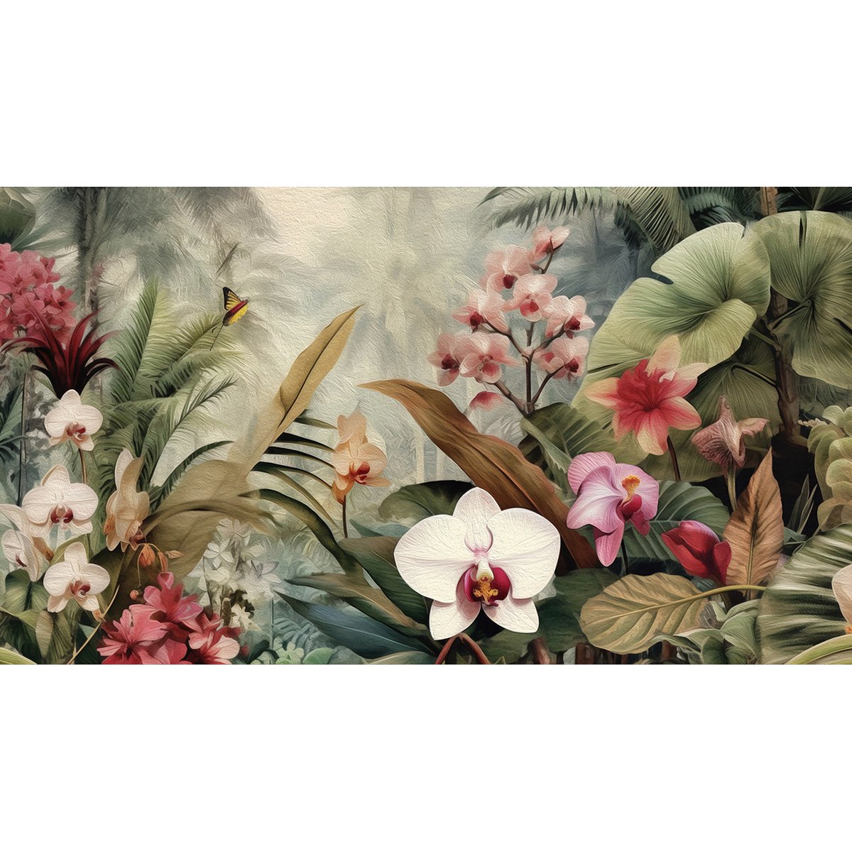 Papier peint panoramique - Fleurs Tropicales