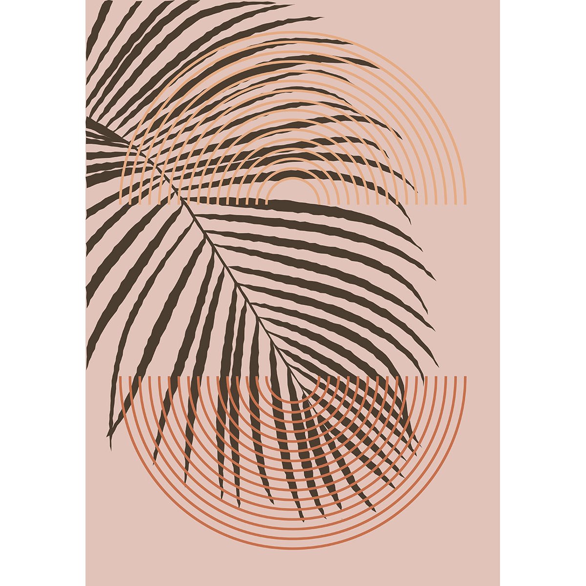 Papier peint panoramique - Feuille de palmier Design