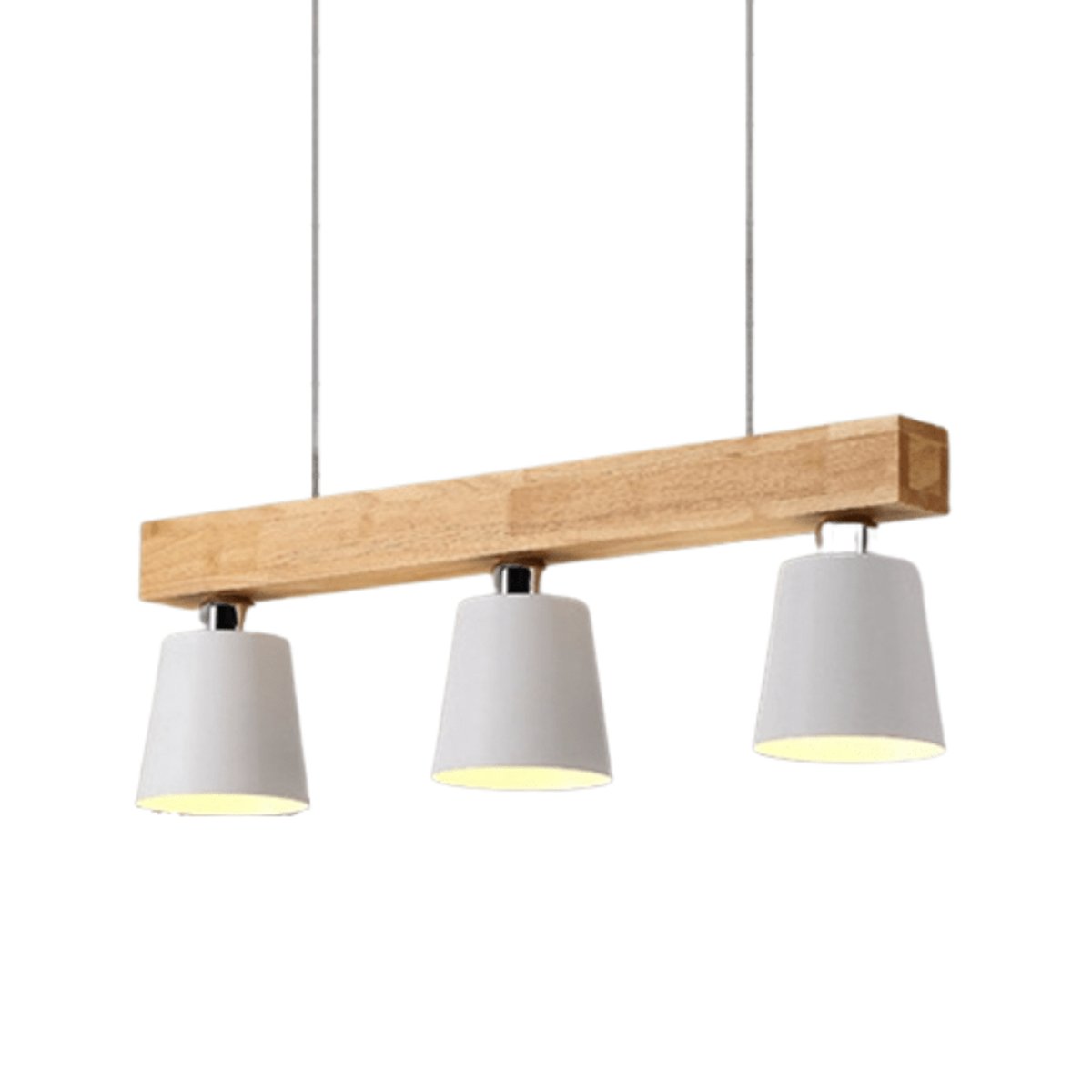 Suspension 3 Lampes Bois