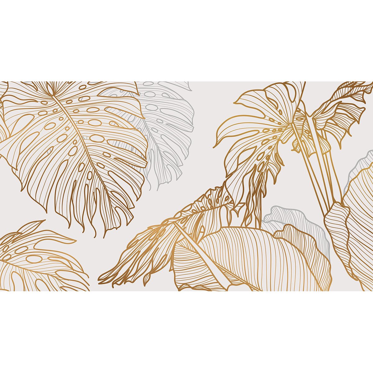 Papier peint panoramique - Feuilles tropicales