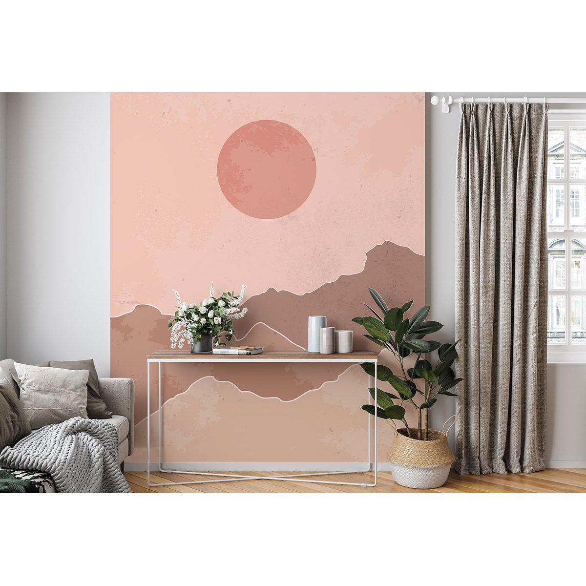 Papier peint panoramique - Couché de soleil Boho