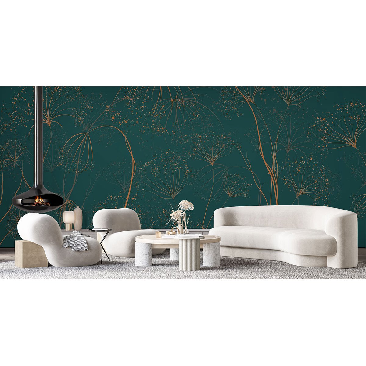 Papier peint panoramique - Fleurs