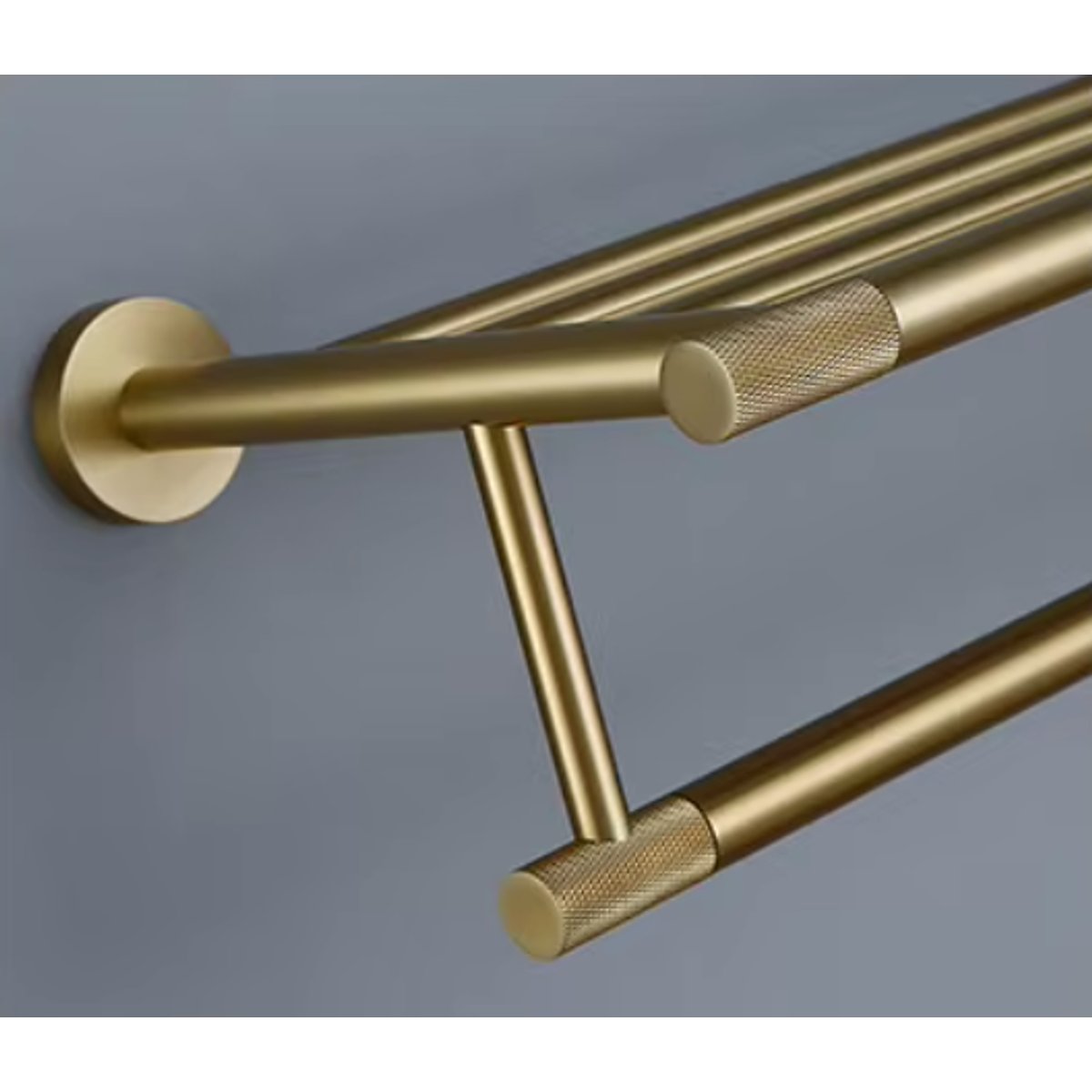 Porte serviettes or brossé strié