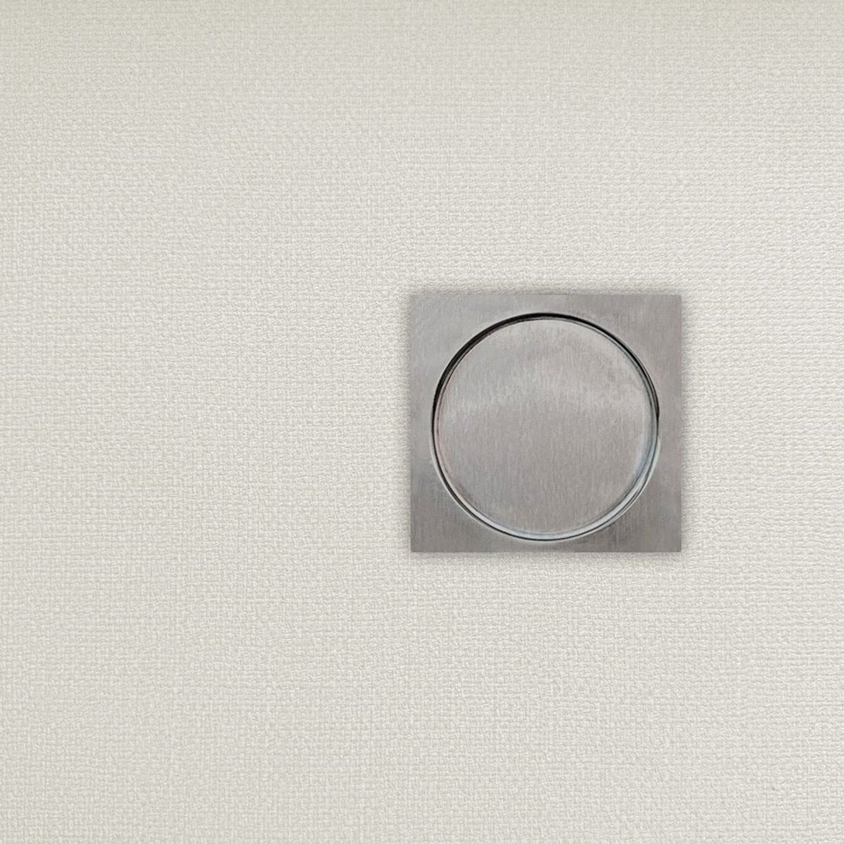 Poignée cuvette encastrée carrée pour porte coulissante