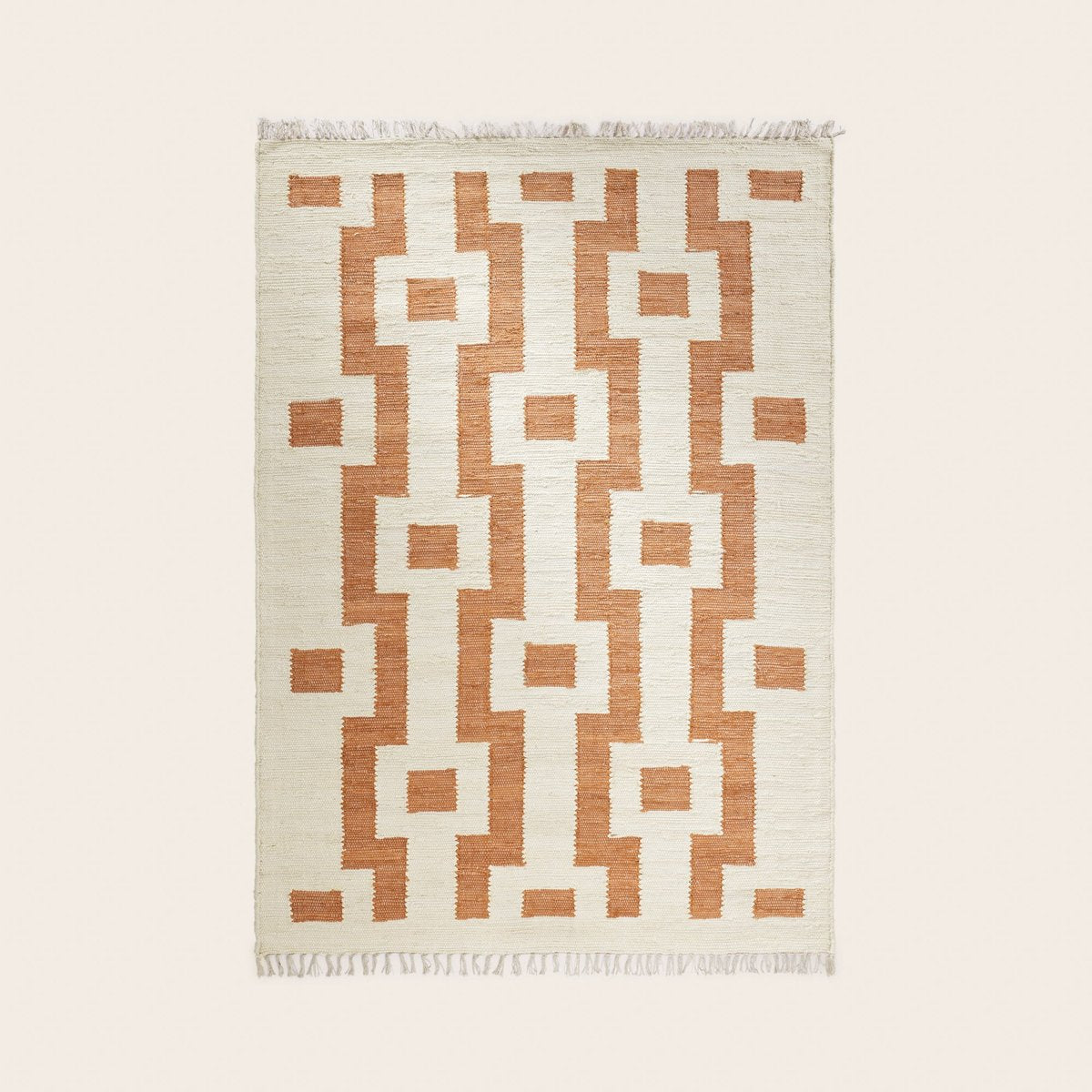 Tapis de sol IMANOL ivoire et caramel