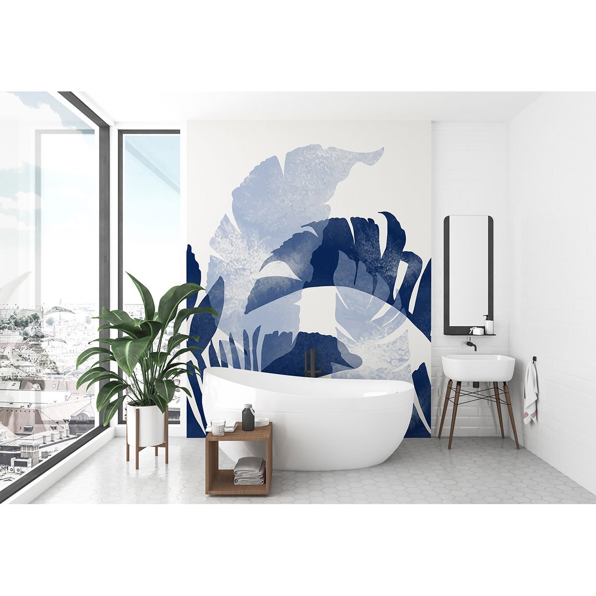 Papier peint panoramique - Feuilles Abstrait