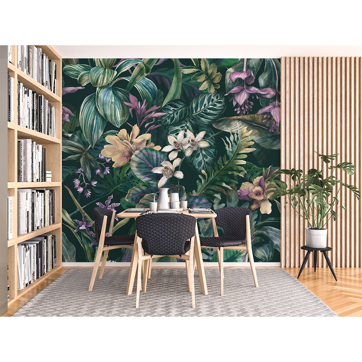 Papier peint panoramique - Fleurs tropicales