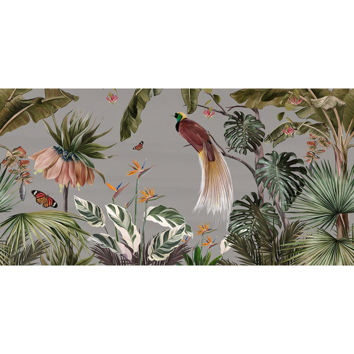 Papier peint panoramique - Fleurs Tropicales