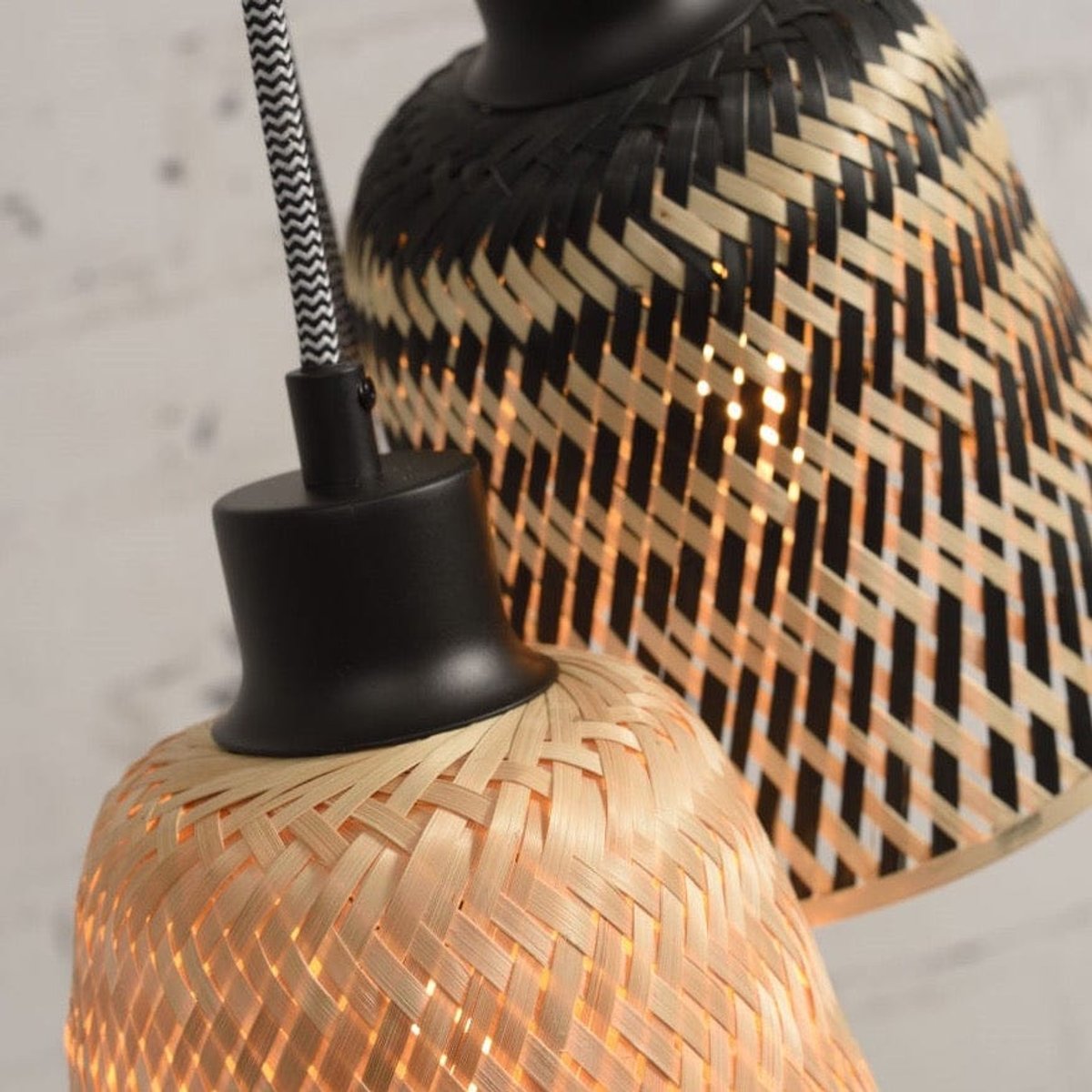 Suspension Grappe Bambou