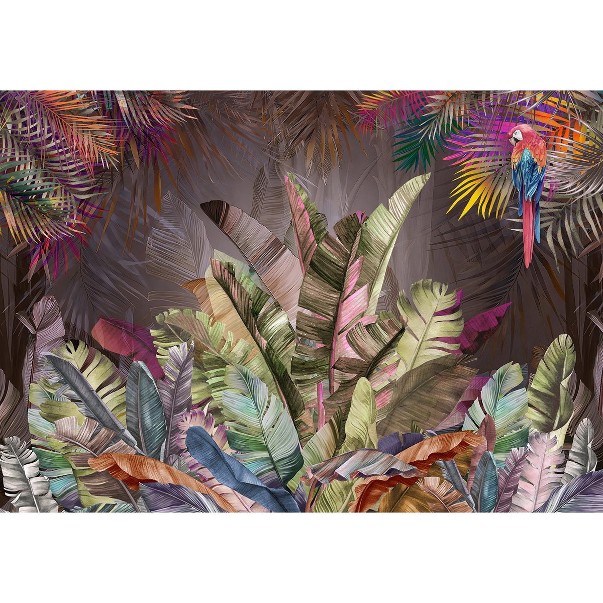 Papier peint panoramique - Feuilles Tropical