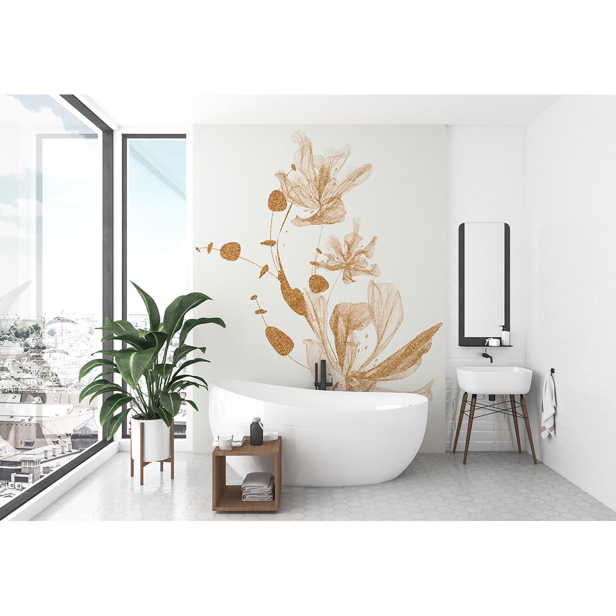 Papier peint panoramique - Fleurs Design