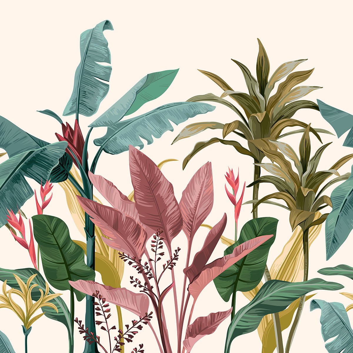 Papier peint panoramique - Plantes tropicales