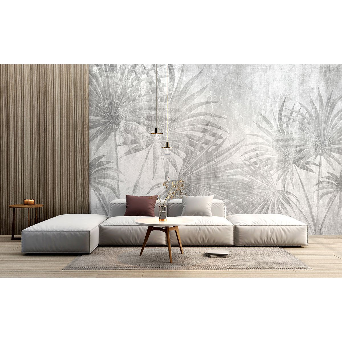 Papier peint panoramique - Feuilles tropicales