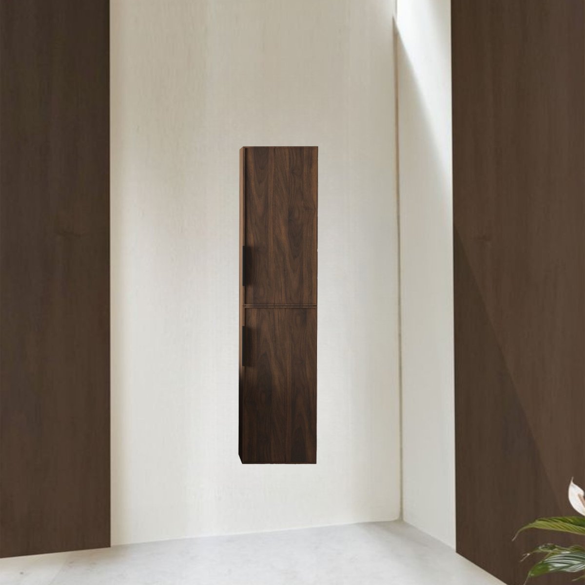 Ensemble de salle de bain 100 cm effet noyer Aquasila
