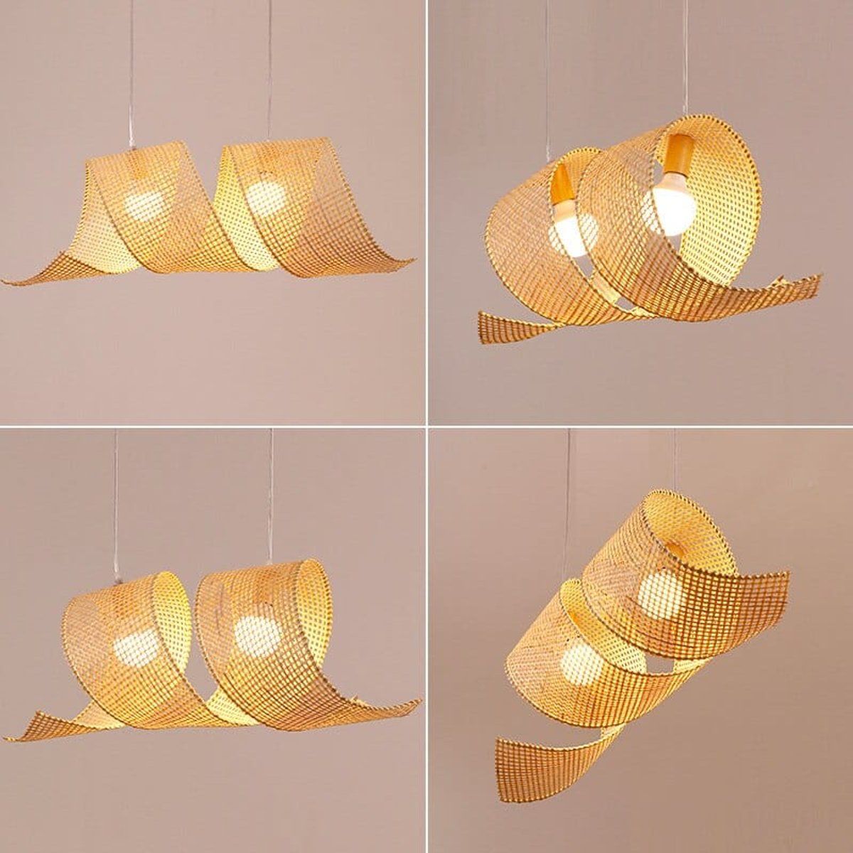 Suspension Bambou Grande Taille