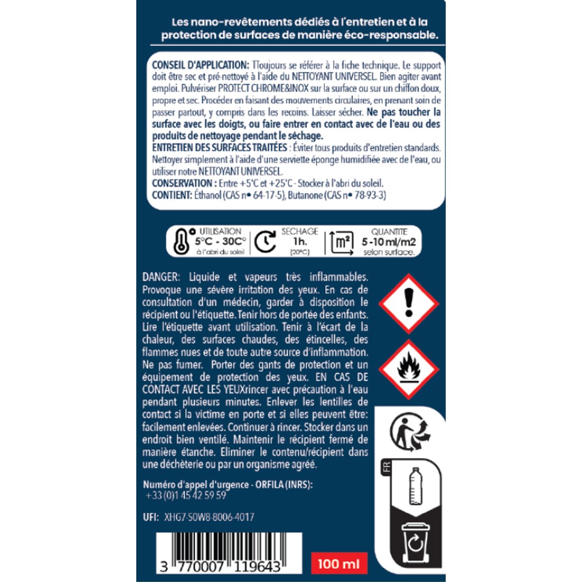 Protecteur de surface hydrophobe