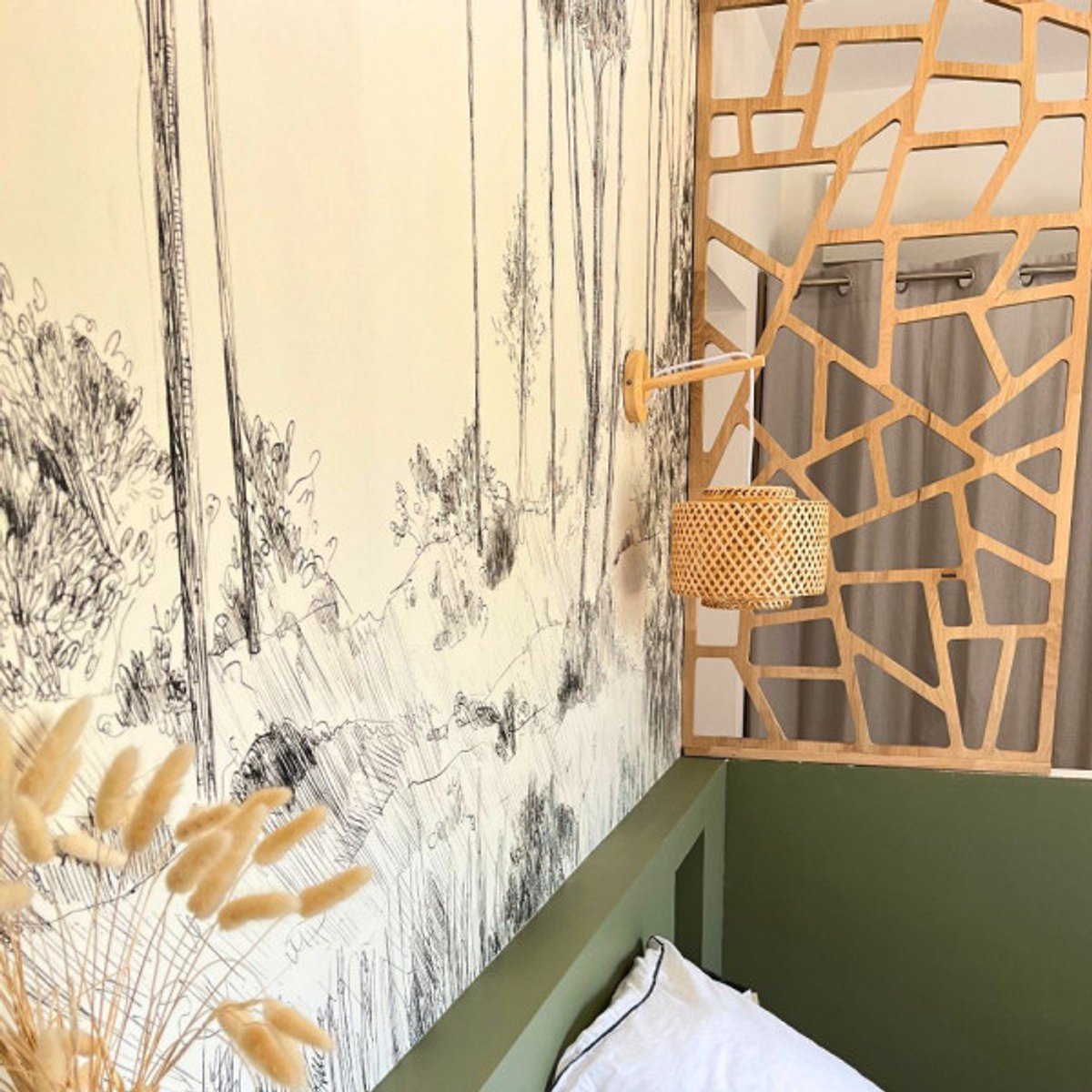 Claustra en bois "Miroir brisé"