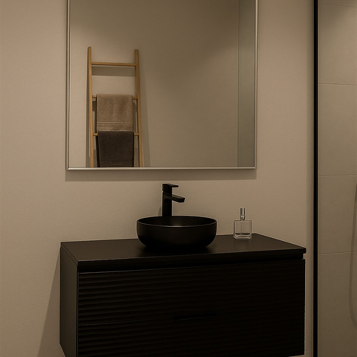 Miroir simple mural pour salle de bain