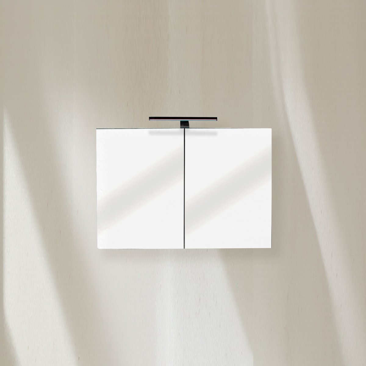 Armoire de toilette avec miroir chêne californien naturel Aquazur