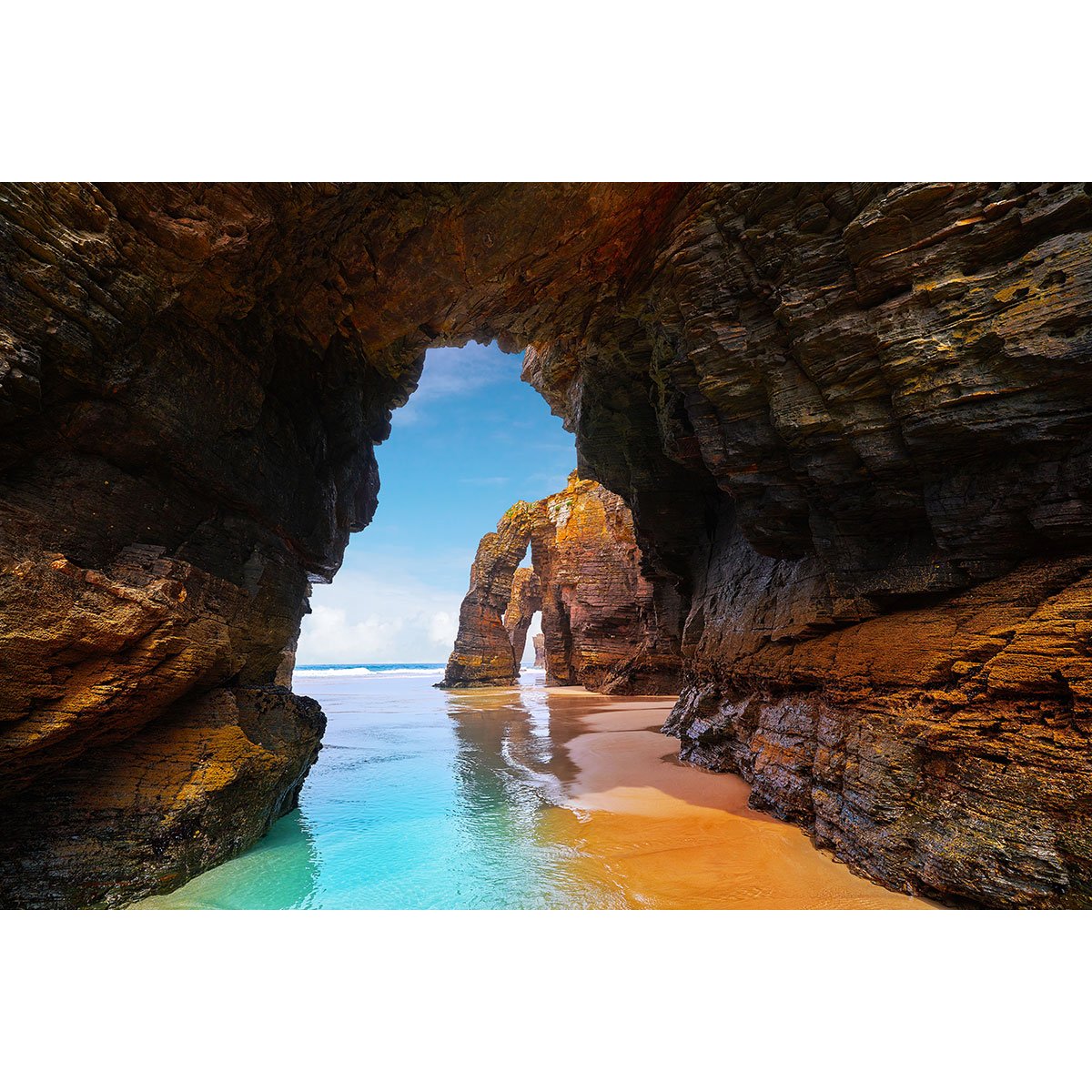 Papier peint panoramique - Grottes Mer