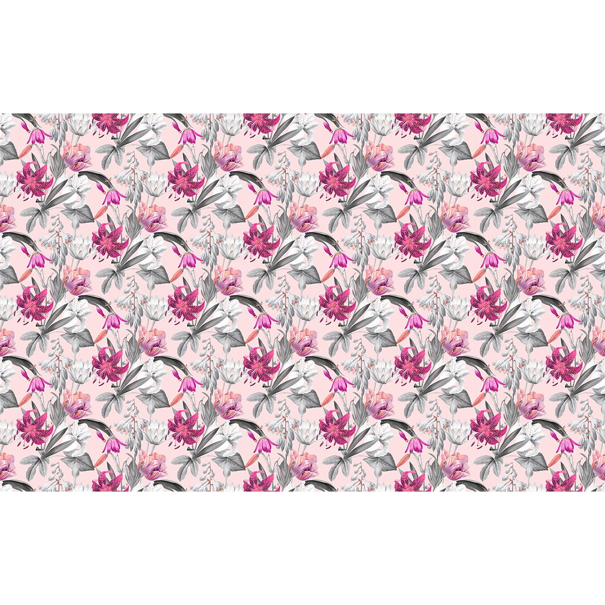 Papier peint panoramique - Motif Fleurs