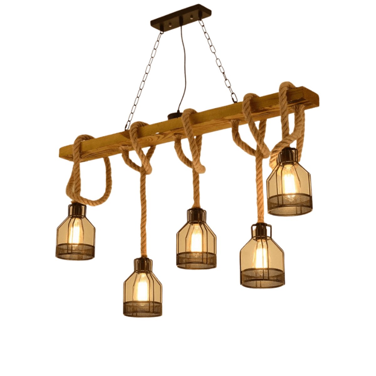 Suspension Corde et Bois