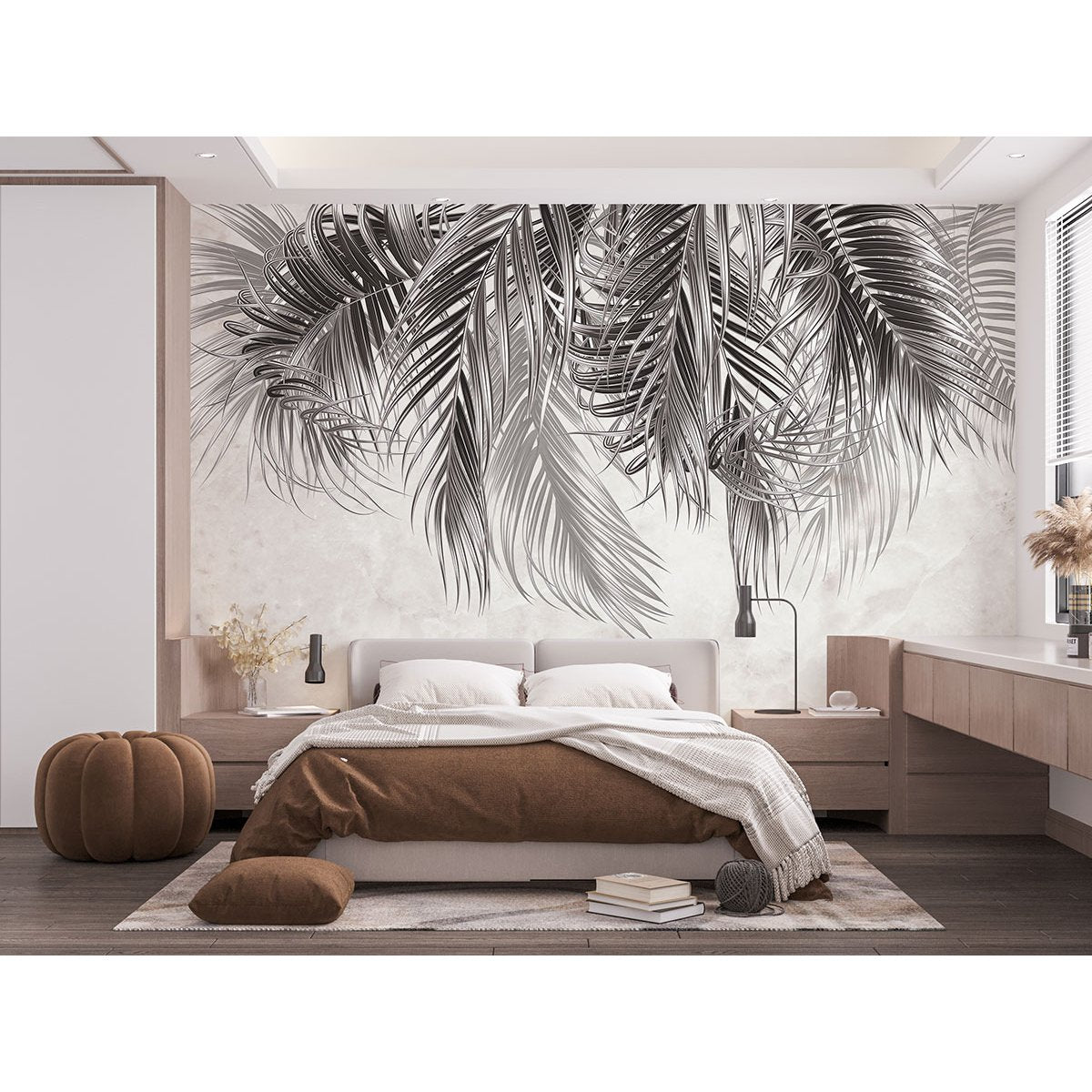 Papier peint panoramique - Feuilles tropicales