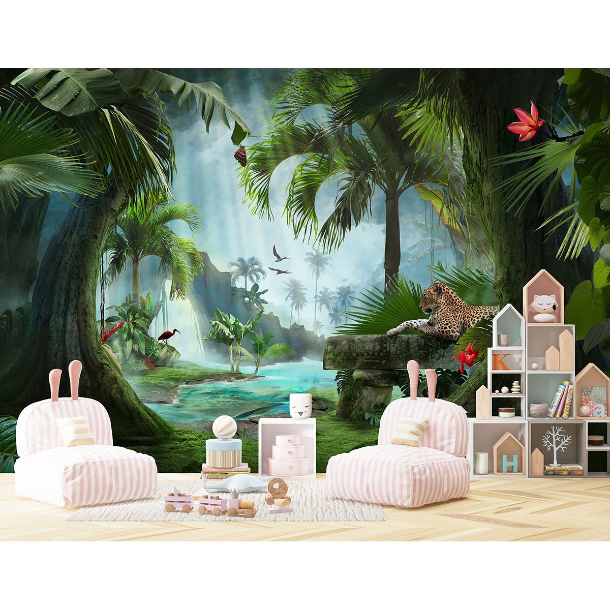 Papier peint panoramique Enfants - Jungle
