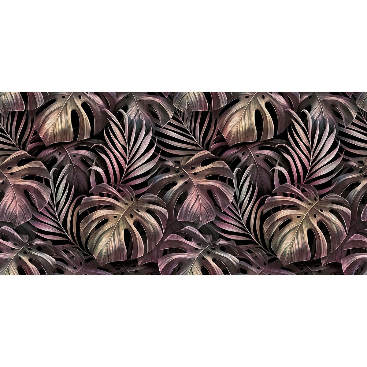 Papier peint panoramique - Feuilles tropicales