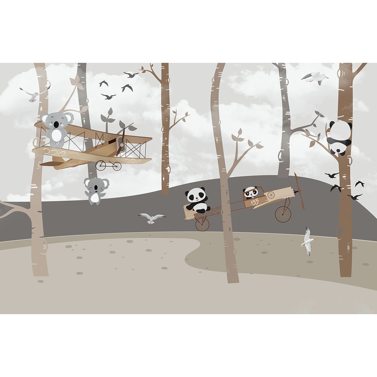 Papier peint panoramique Enfants - Forêt
