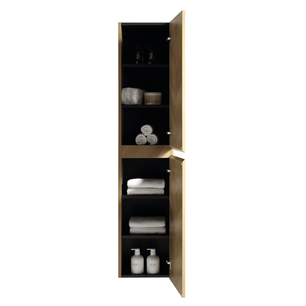 Ensemble salle de bain 100 cm chevron aspect chêne Aquapunto