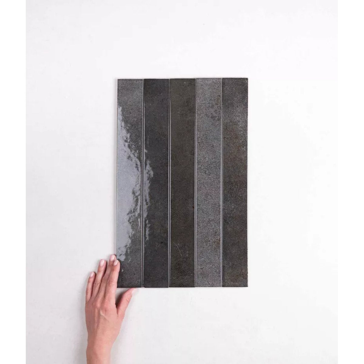 Carrelage Zellige Long Noir VERTICALE Soot