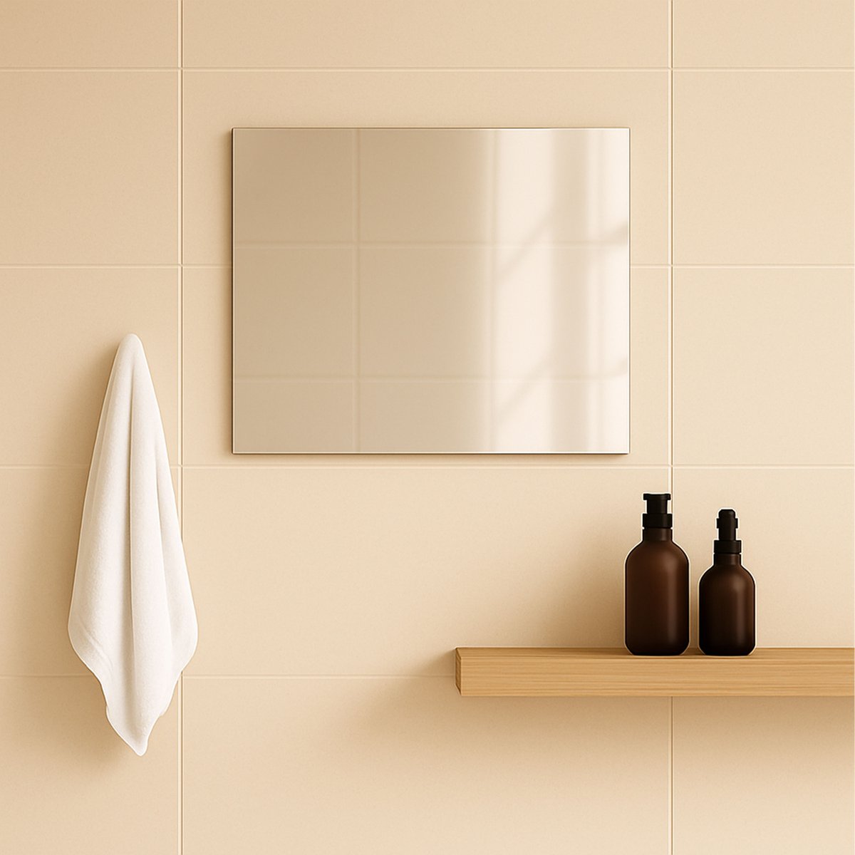 Miroir simple mural pour salle de bain