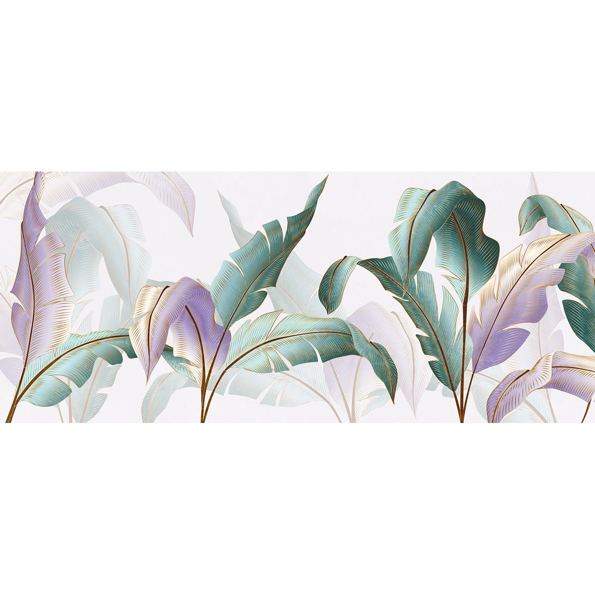 Papier peint panoramique - Feuilles Tropicales
