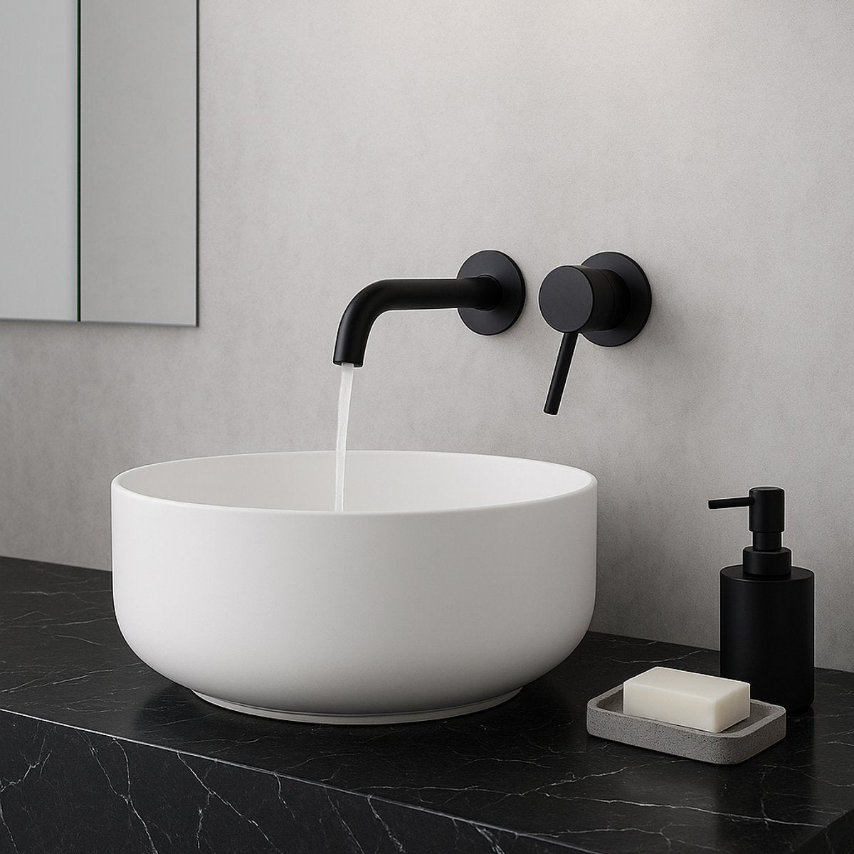 Mitigeur salle de bain encastré noir mat