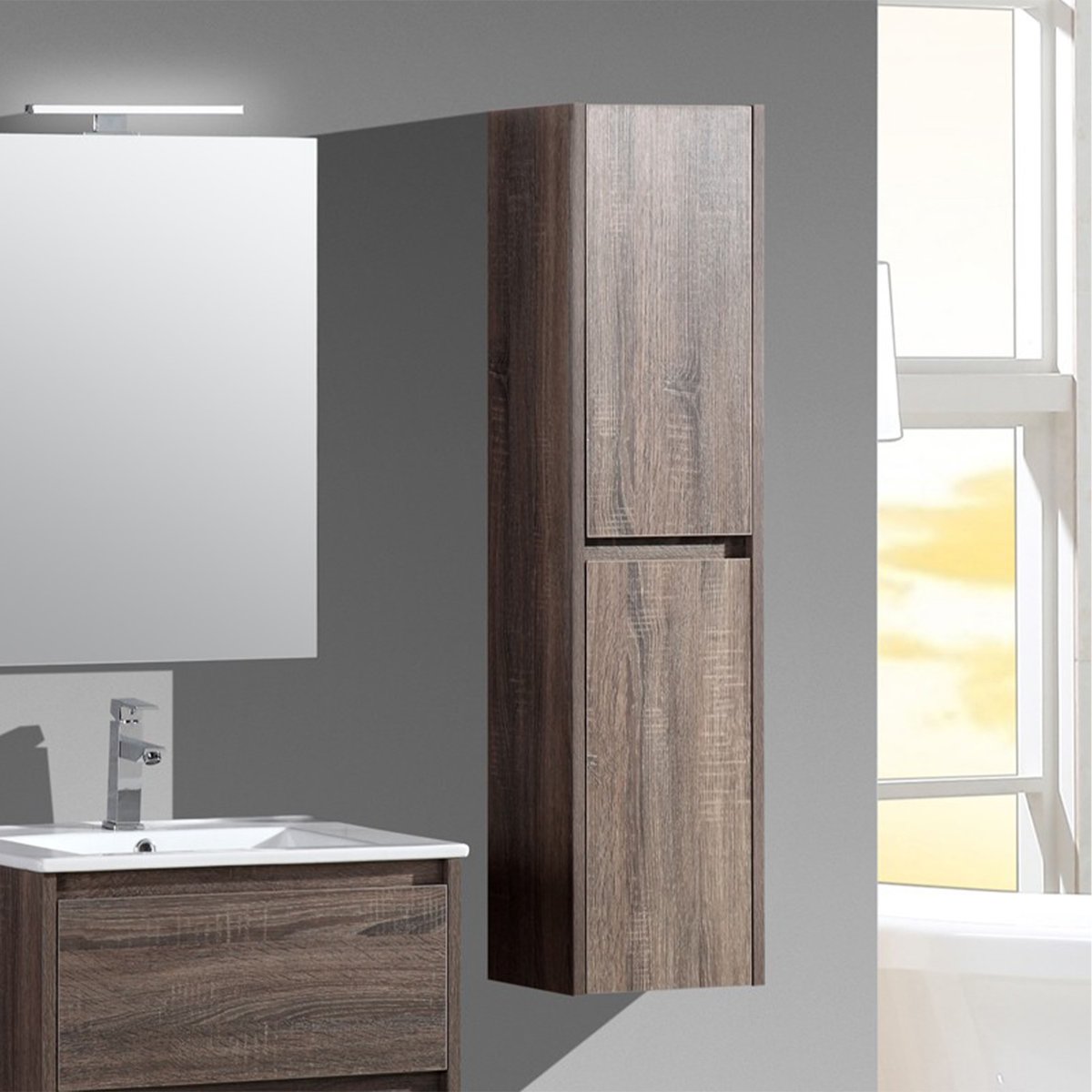 Miroir simple mural pour salle de bain