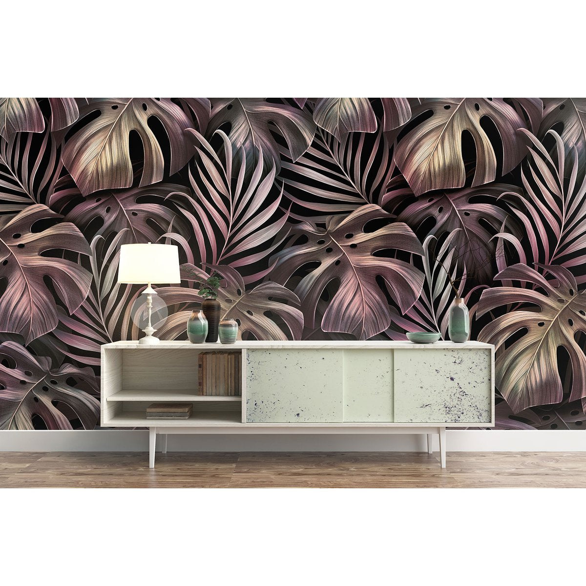 Papier peint panoramique - Feuilles tropicales