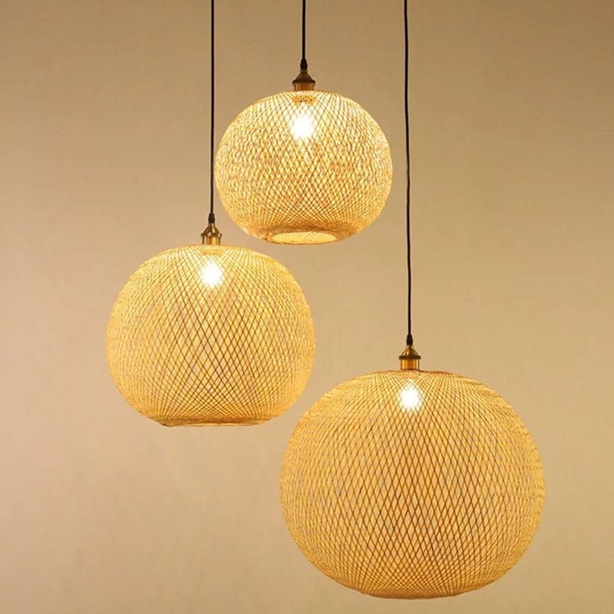 Suspension Boule Bambou