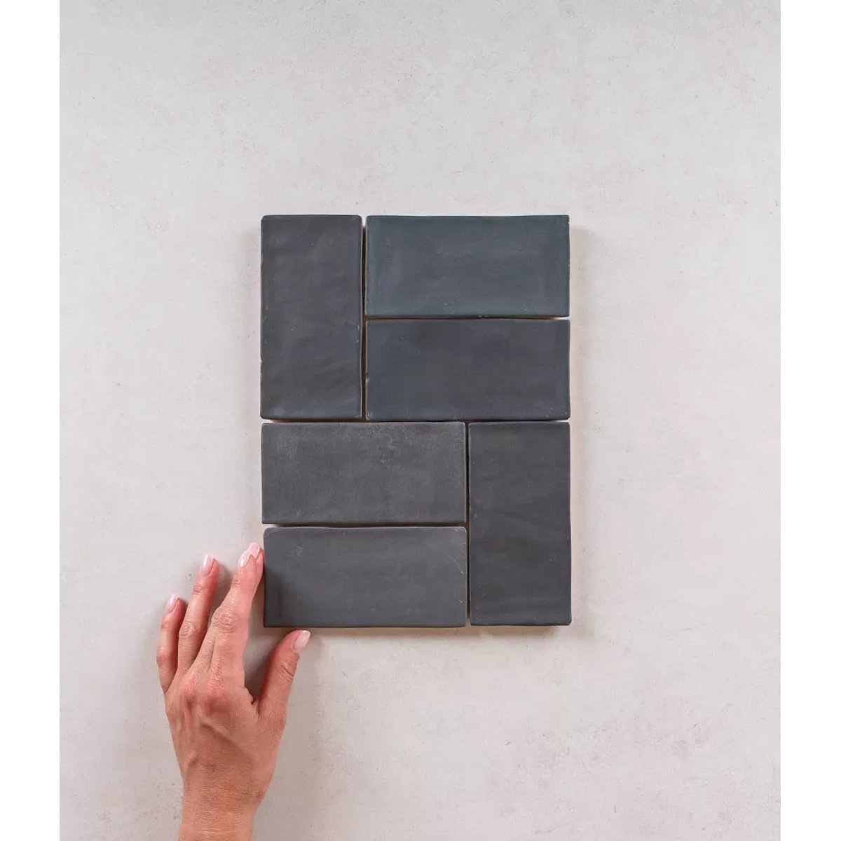 Carrelage Zellige Gris Foncé FEZ Mat Graphite