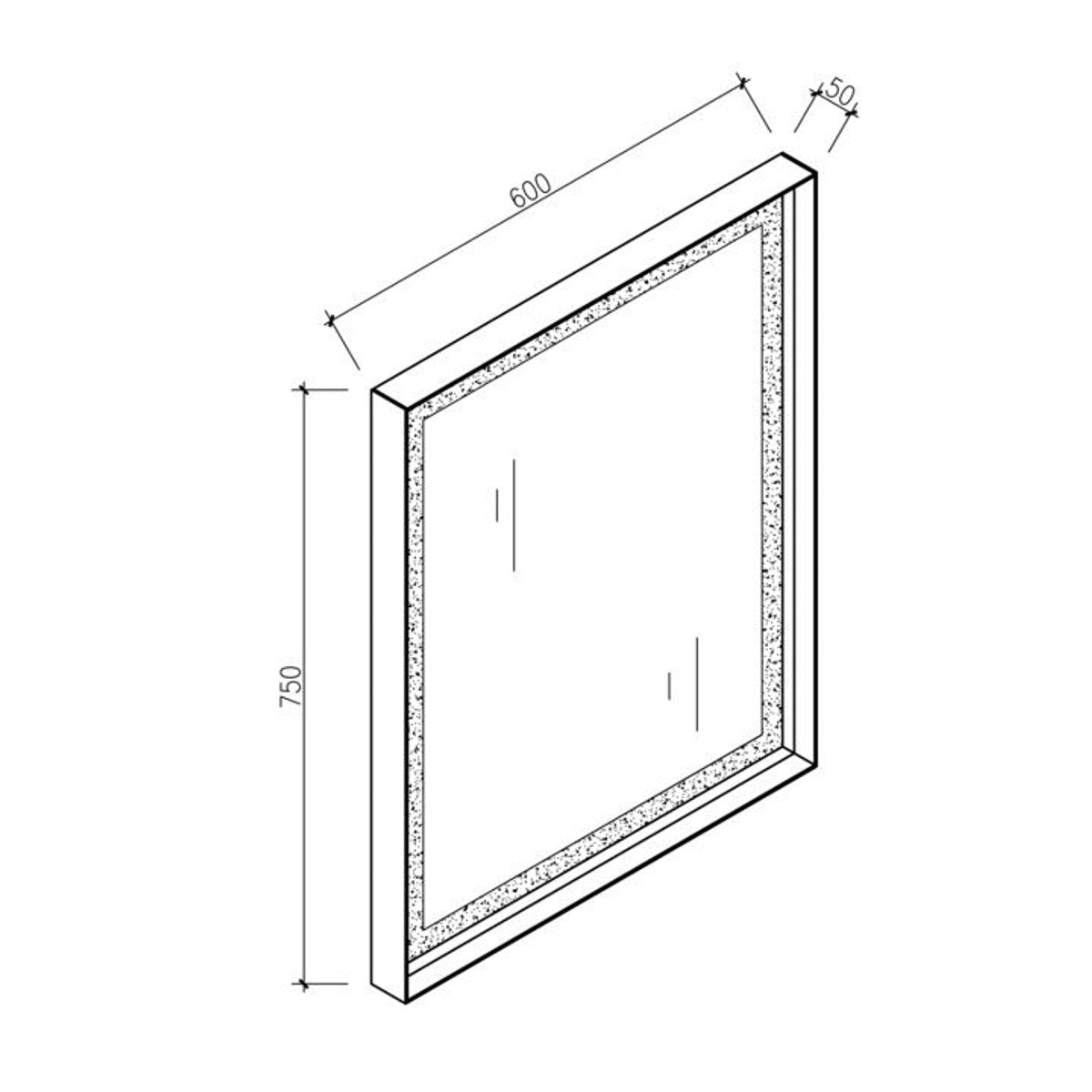 Miroir salle de bain LED avec cadre blanc