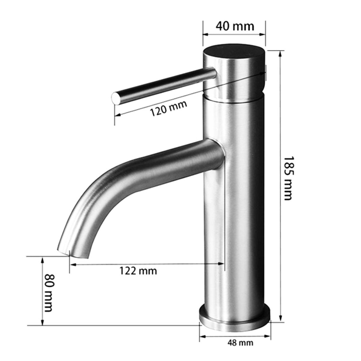 Mitigeur de salle de bain noir mate