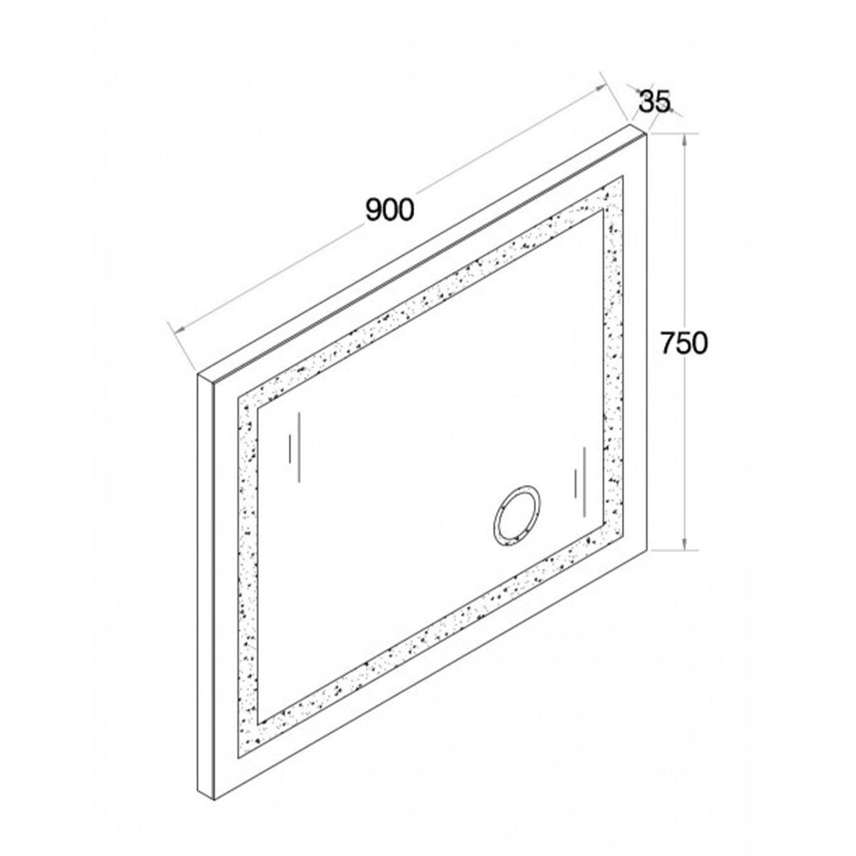 Miroir salle de bain LED avec zoom