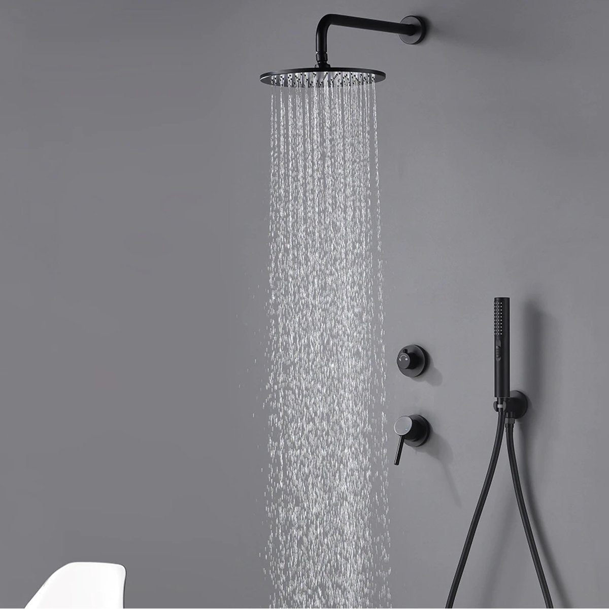Colonne de douche encastrable noir mat