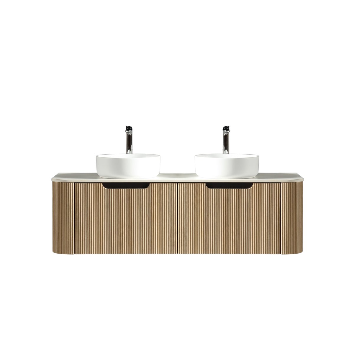 Meuble 140 cm chêne clair Aquagiro double vasque