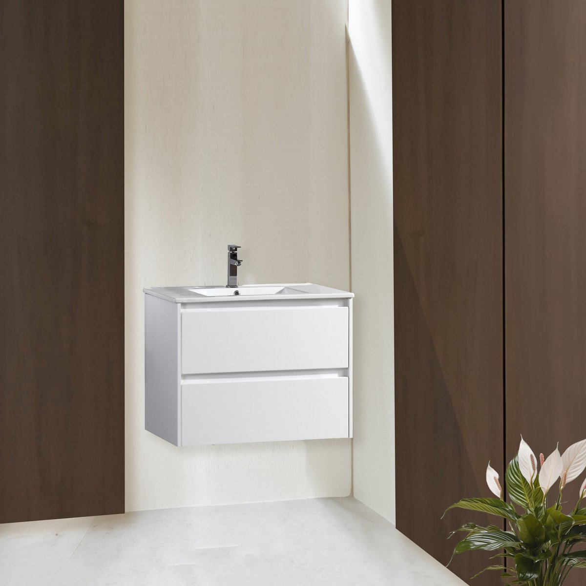 Robinet mitigeur de salle de bain noir mat