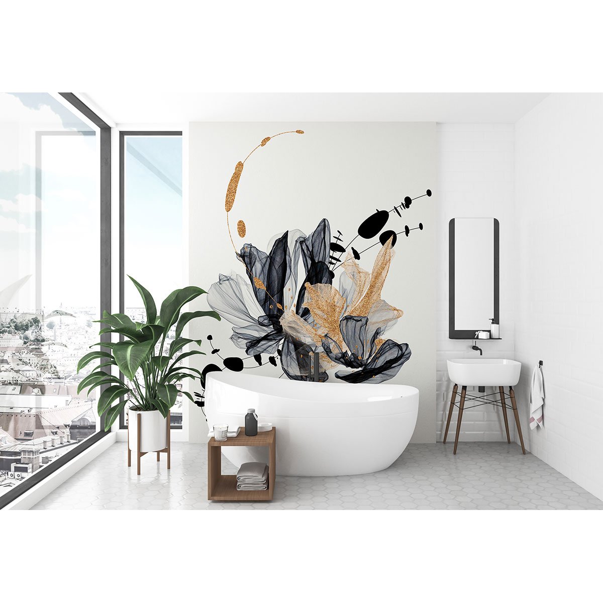 Papier peint panoramique - Fleurs Design