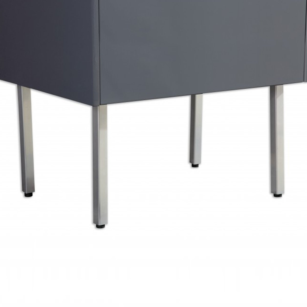Lot de 2 pieds en métal pour meuble de salle de bain