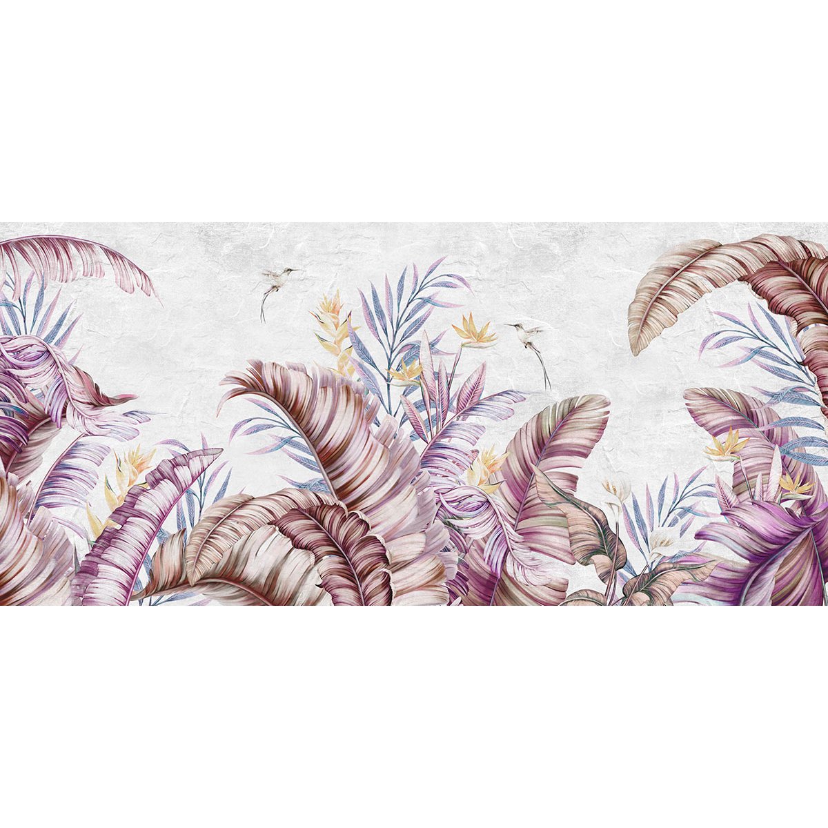 Papier peint panoramique - Feuilles tropicales