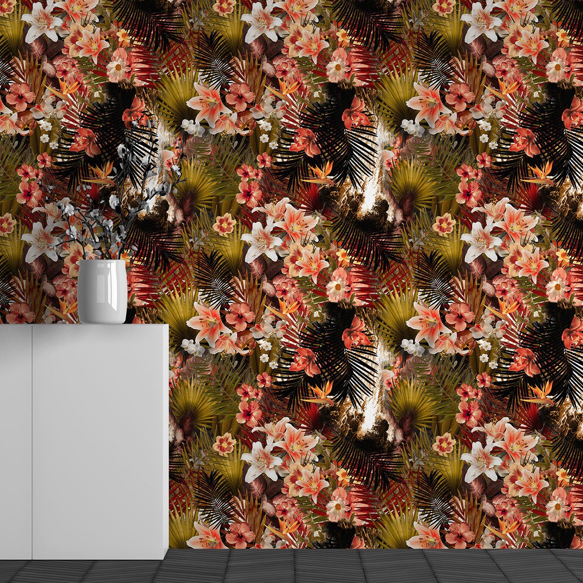 Papier peint panoramique - Motif Fleurs